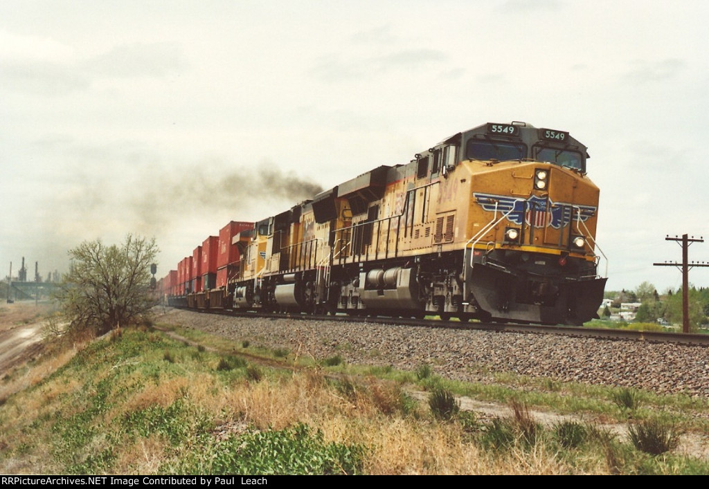 Stack train rolls east